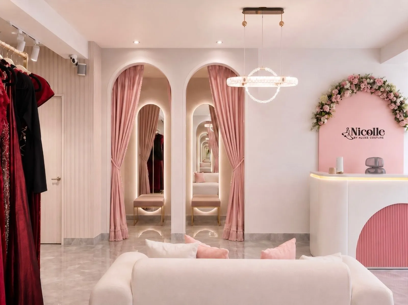 Interior del showroom Nicolle Couture