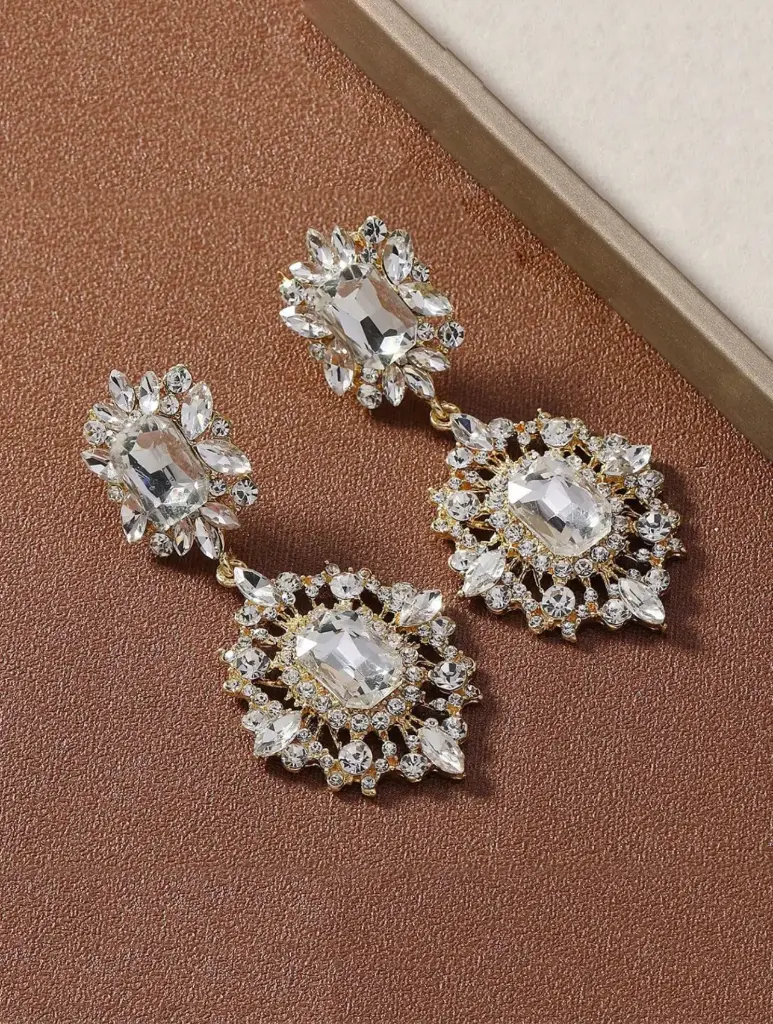 Aretes Vintage con pedrería 