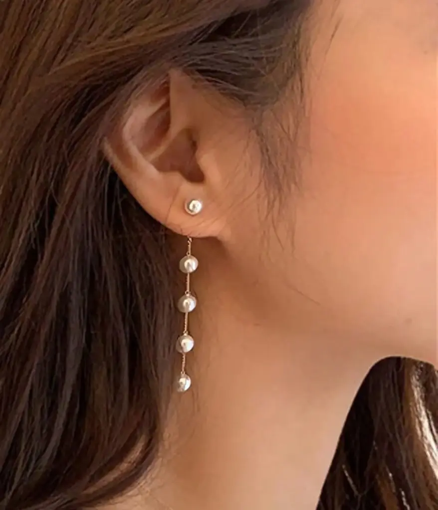 Aretes Perlas Largos