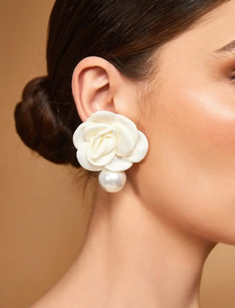 Aretes Rosa Blanca